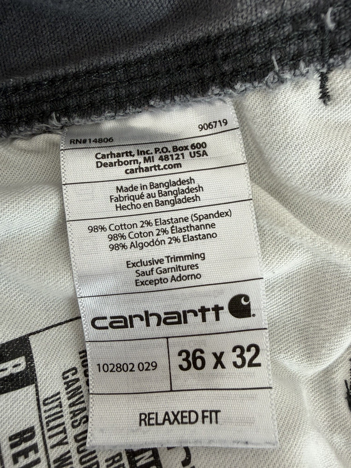 Carhartt Rugged Flex Double Front Work Pants Men 36×32 Relaxed Fit Canvas Utilit