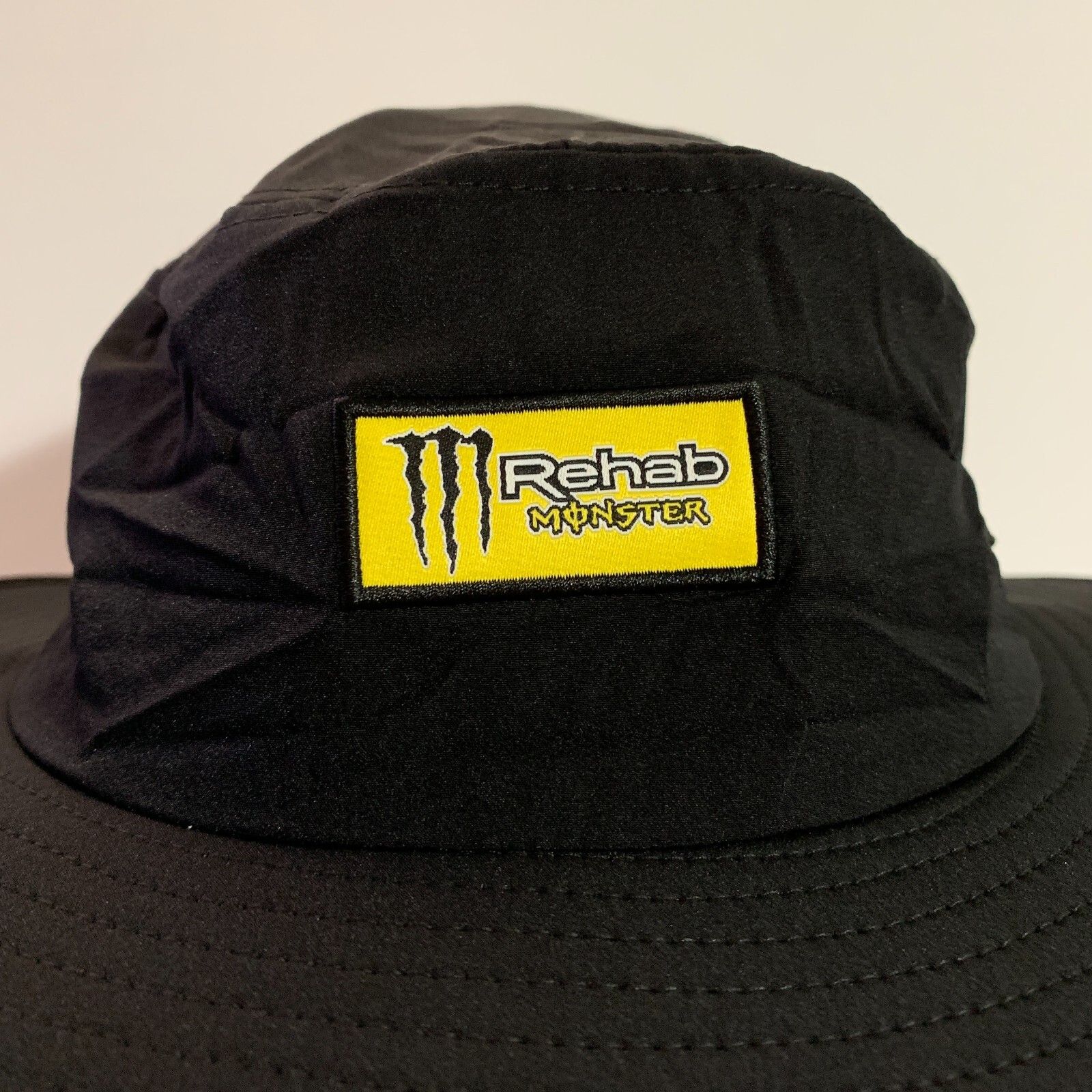 Monster Energy Drink Boonie Sun Hat Rehab Adjustable Drawstring Wide Brim OSFM