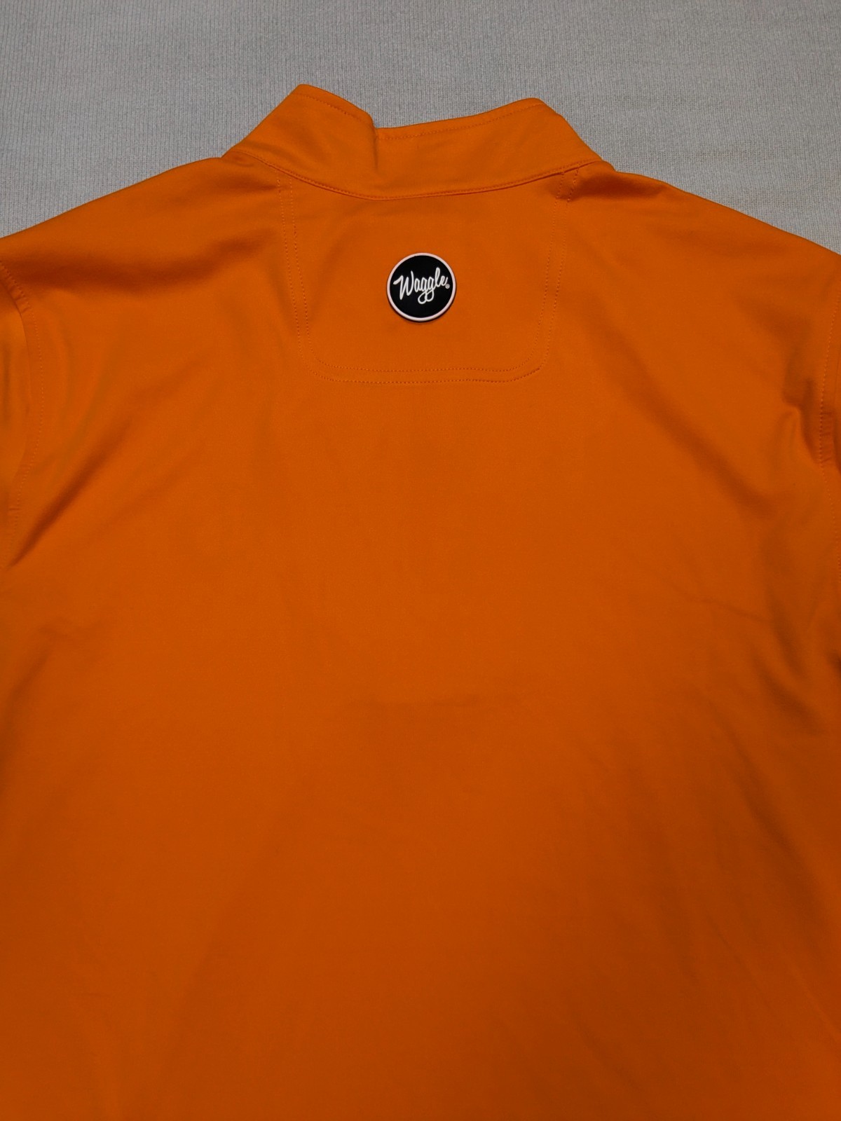 Waggle Pullover Mens Large Orange Golf Zip Performance Shirt New Wicking Logo