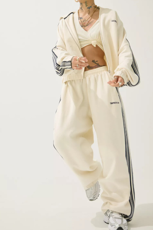 iets frans Harri Wide Leg Jogger Pants 100% Cotton Baggy Sweatpants Choose Color