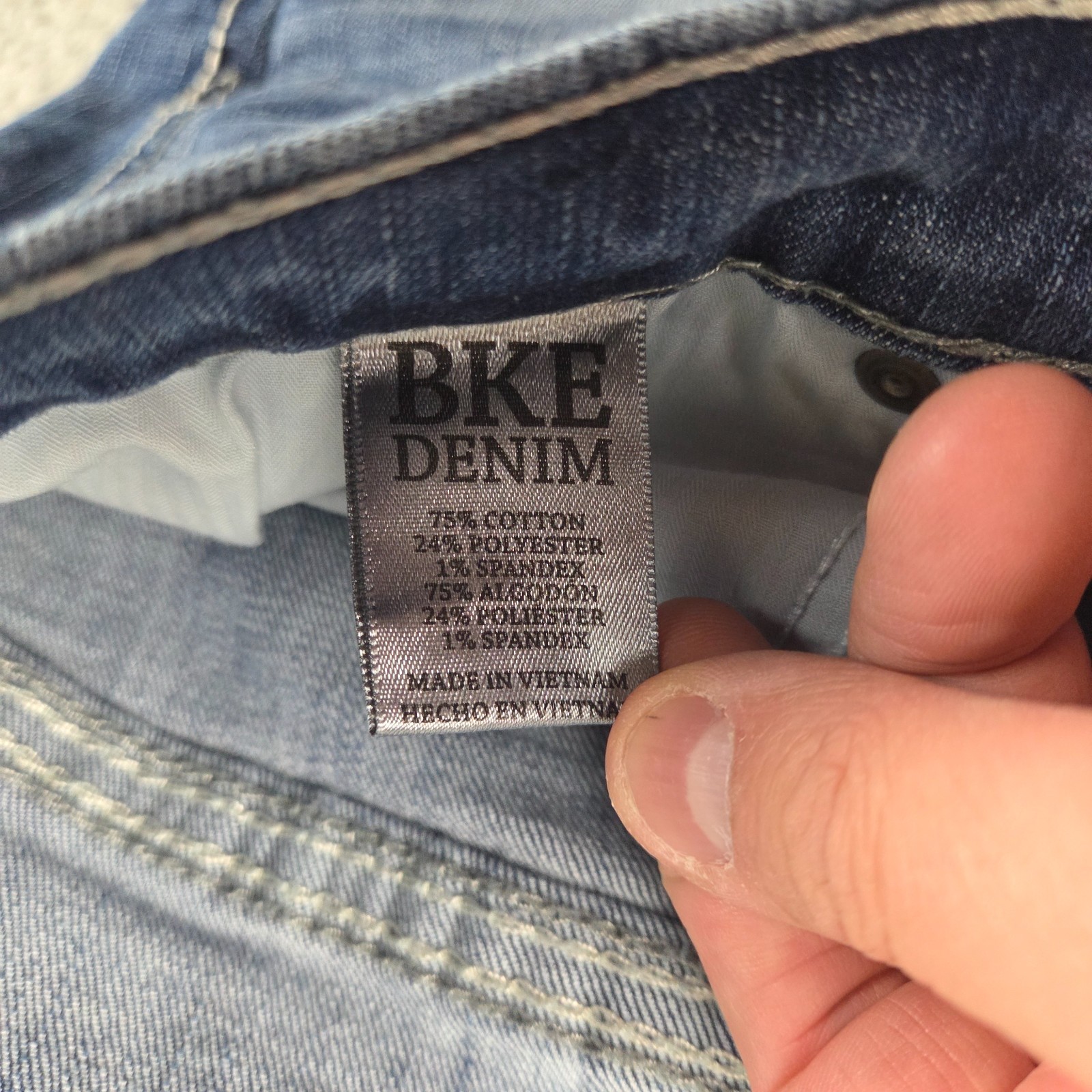 BKE Alec Jeans Mens 34R (33×31) Blue Straight Denim Stretch Casual