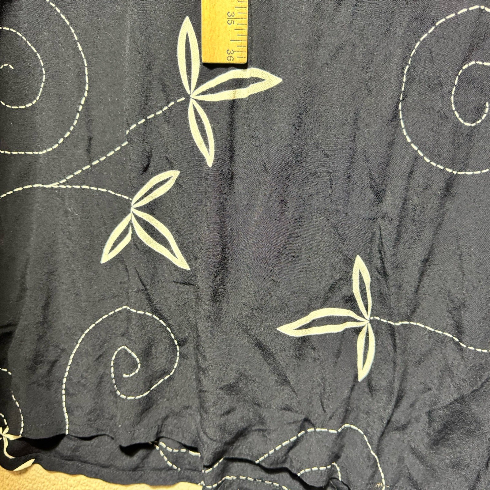 David Dart Dress Womens Medium Collection Faux Wrap Short Sleeve Floral Straight