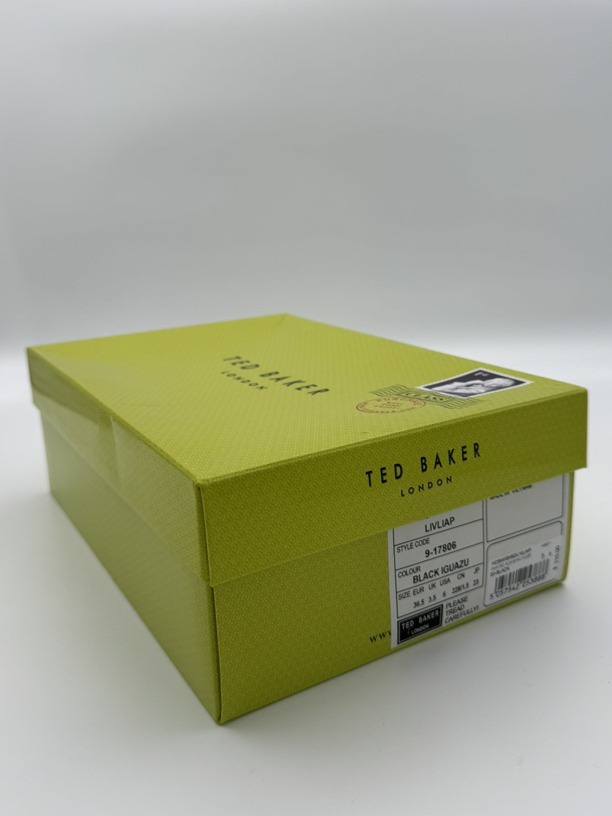 Ted Baker LIVLIAP Printed Slim Bow Court BLACK IGUAZU Women’s Shoes Size US 6