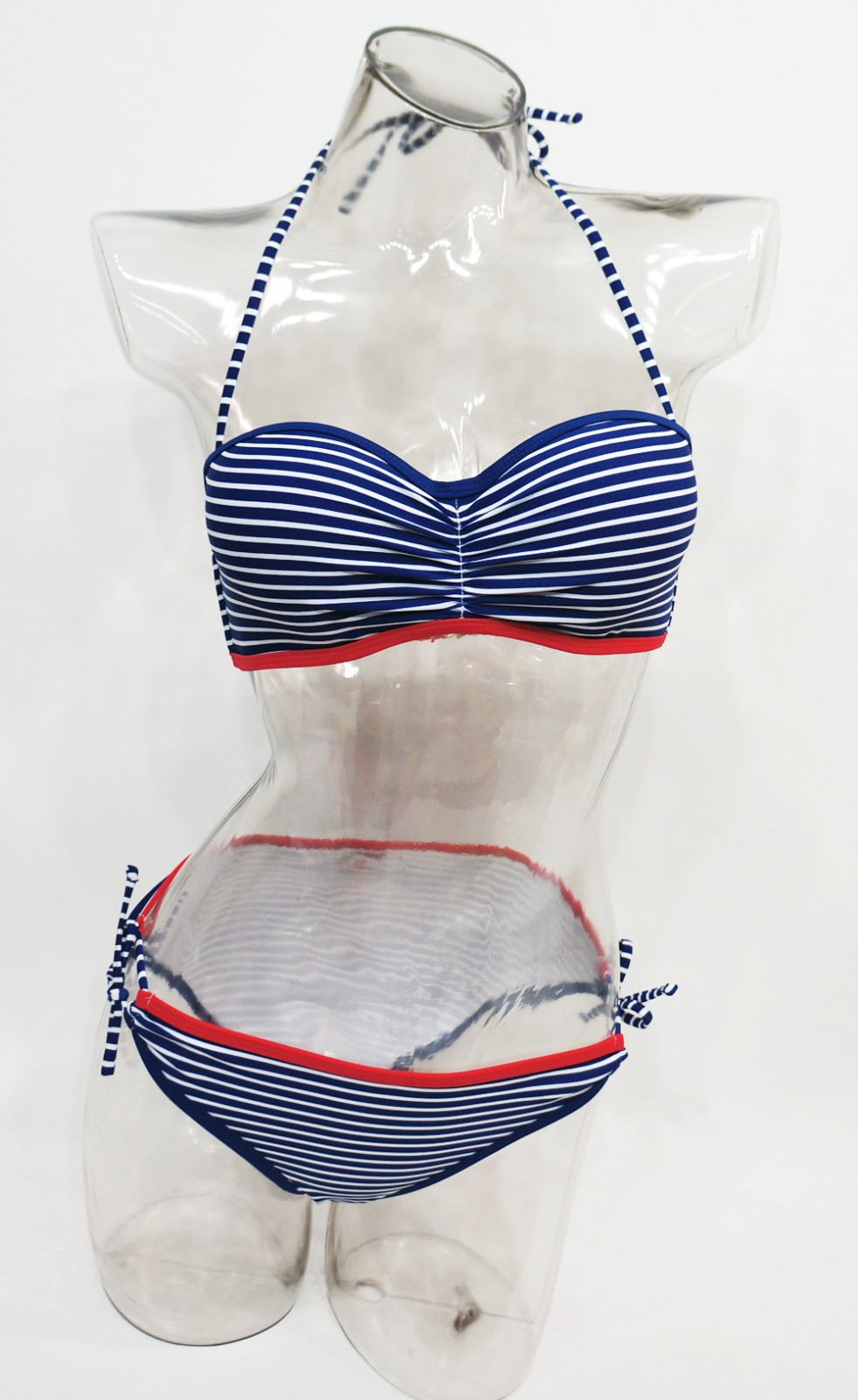 SO Blue Red Stars Stripes 2-Pc. Bandeau Bikini Set Juniors’ Ladies XS,S,M,L,XL