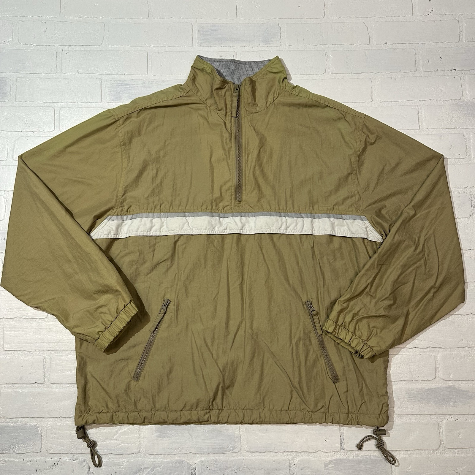Vintage Old Navy Anorak Jacket Mens Tan Large Grunge Y2K 90s