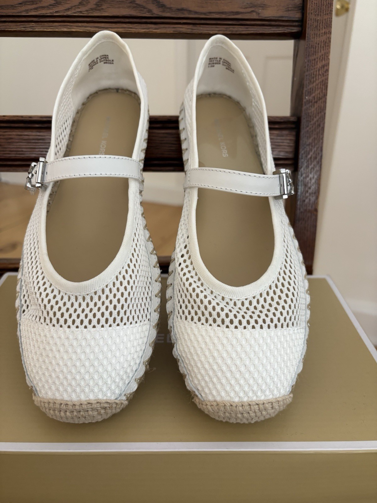 Michael Kors Lynn Ballet OPTIC WHITE Espadrille 7.5