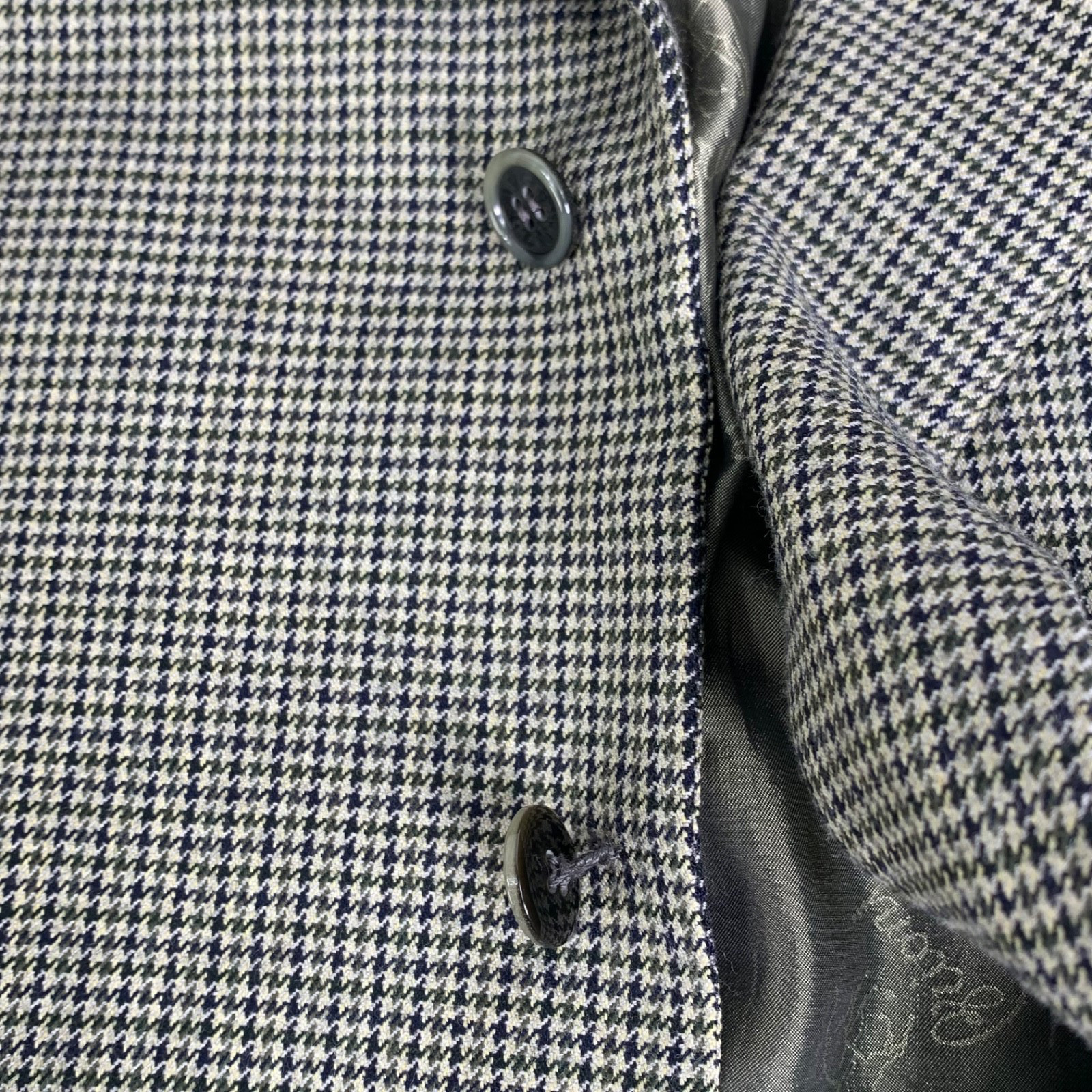 Brioni Traiano Houndstooth Blazer Jacket Mens 58/48R 90% Wool 10% Cashmere Italy