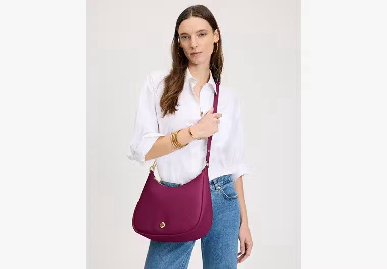 🌺🌷KATE SPADE NEW YORK Pebble Leather KAYLA Shoulder Bag – Dark Raspberry