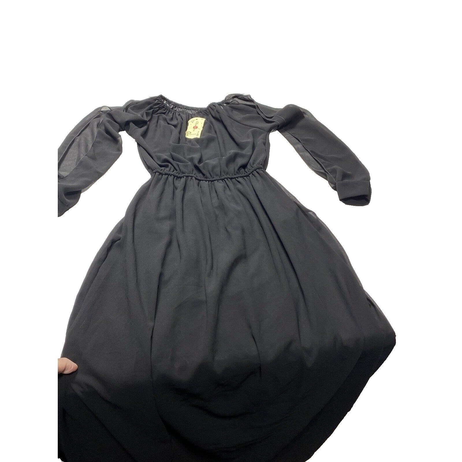 XL Womens Black Long Flowing Dress Elegant Comfortable Perfect for Any Occasion