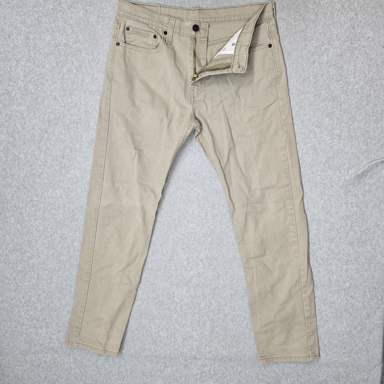 Levi’s 502 Men Jeans 32X32 Beige Denim Regular Tapered 28″ Inseam