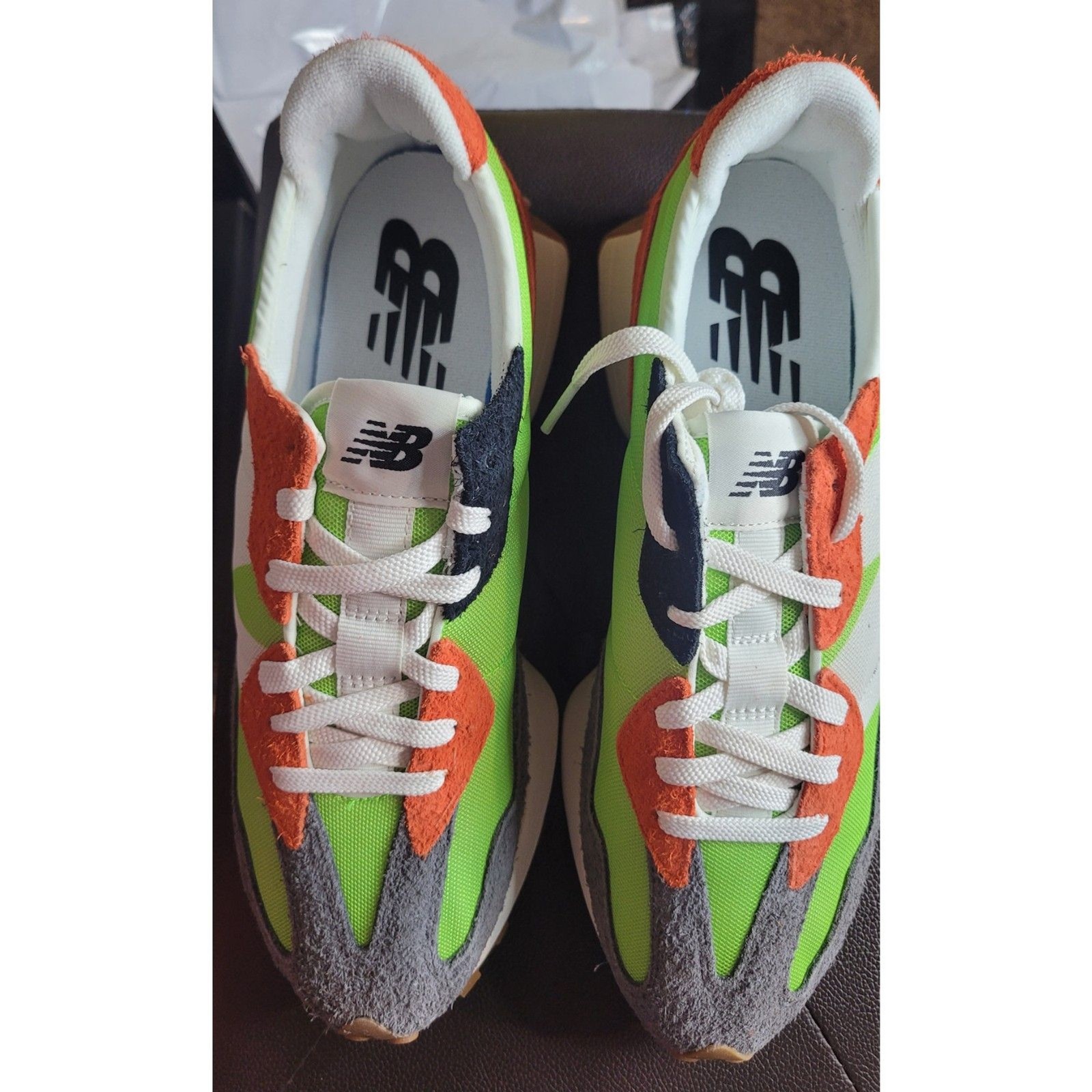 New Balance 327 MS327SFA Green Orange Gray Men’s Size 10 Lifestyle Shoes New