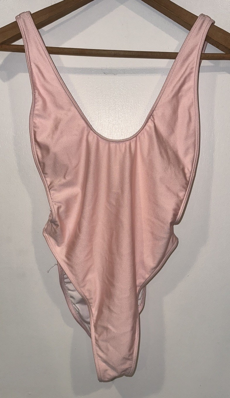 Los Angeles Apparel Rosewater Pink Laguna One Piece Bathingsuit Sz S UNWORN