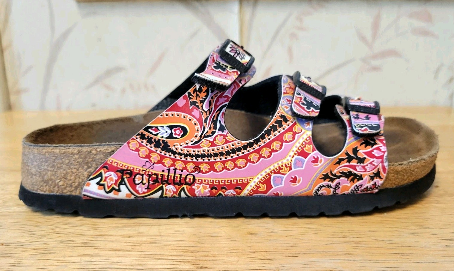 Birkenstock Papillio Florida Women’s Multicolor Paisley Strappy Sandals Size 36