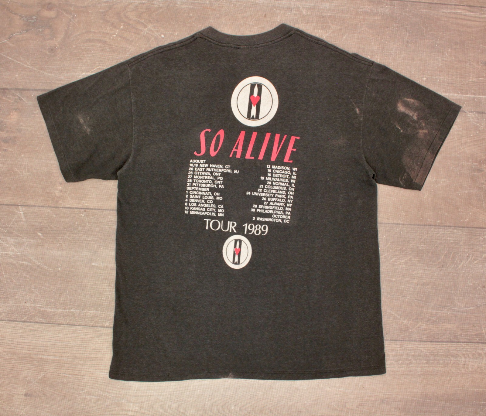Men’s VTG 80s Love and Rockets So Alive Tour 1989 TShirt Sz L 1980s T-shirt