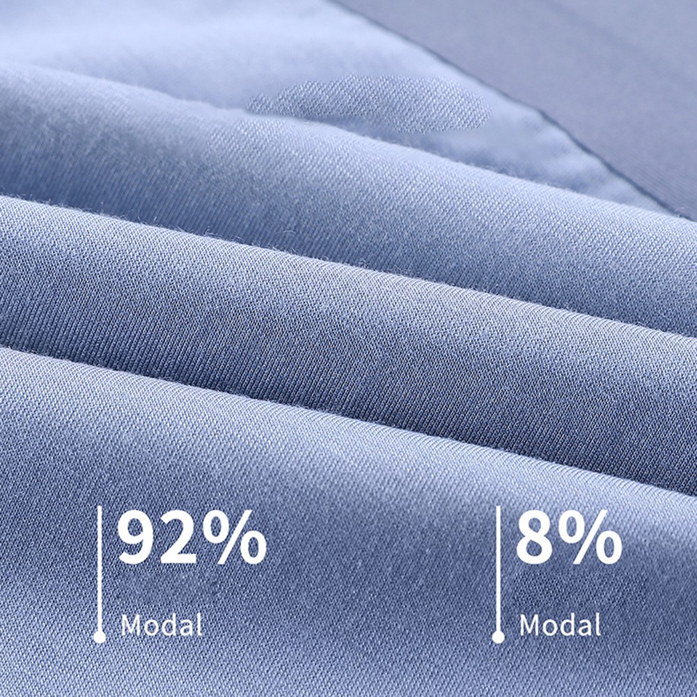Men Breathable Solid Color Seamless Boxer Briefs Underwear Soft Modal Fabric
