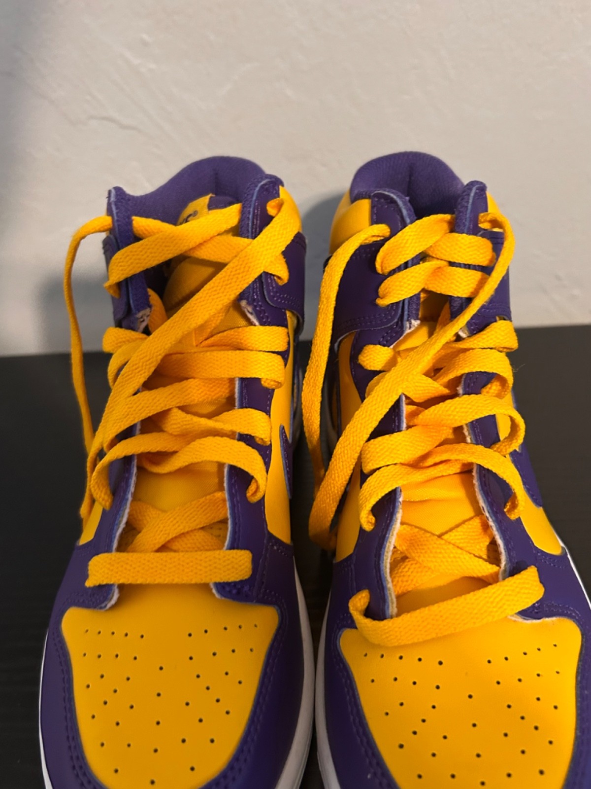 size US Y3- Nike Dunk High Lakers