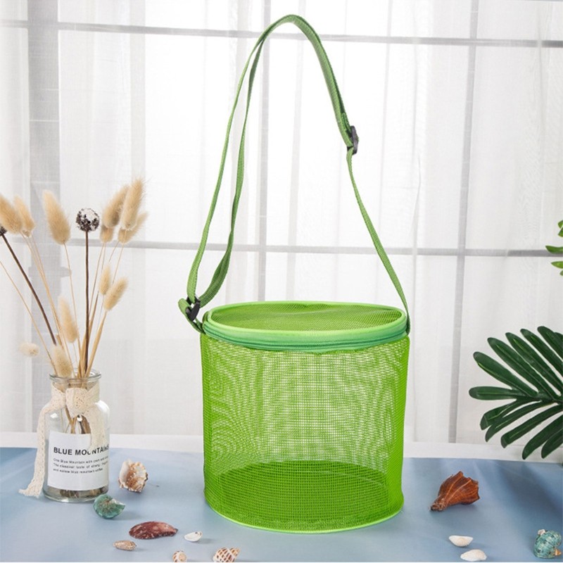 Hangable Swimming Beach Bucket Bag Child Bath Bag Pool Toy Storage Shoulder Bag