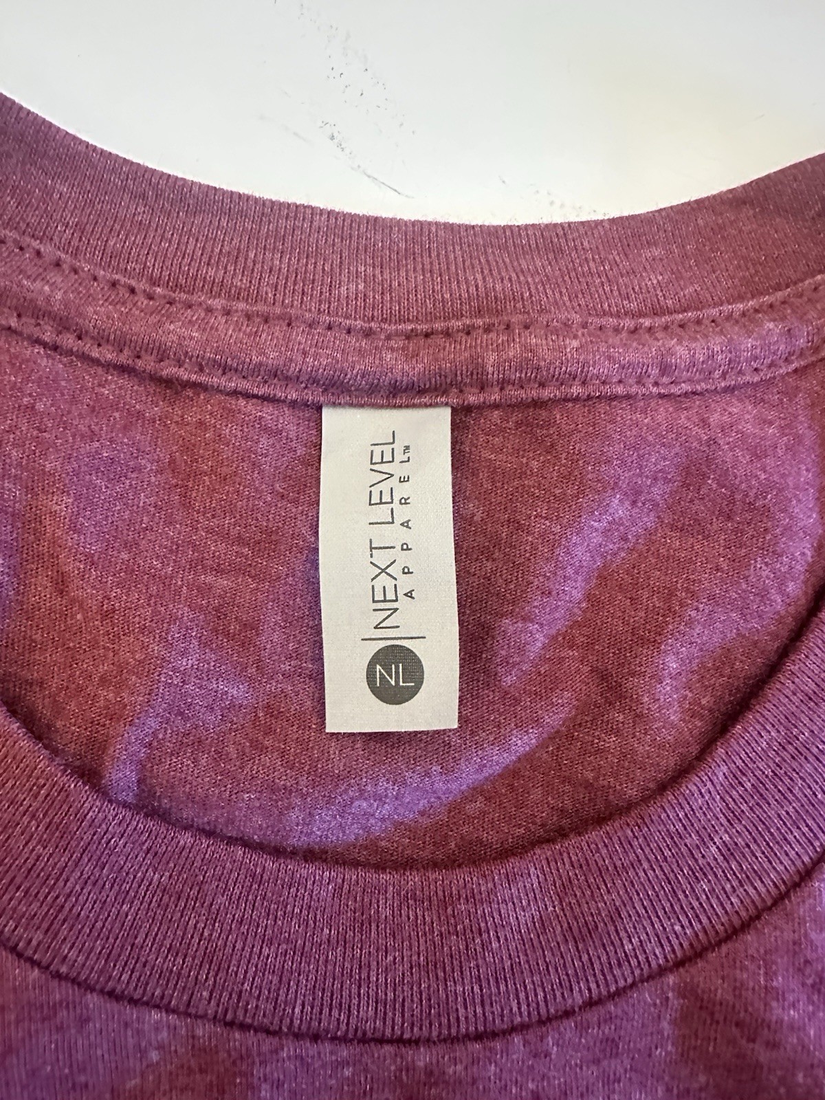 Next Level Apparel Men’s Burgundy Napa Valley Graphic Crew Neck Tee Shirt L