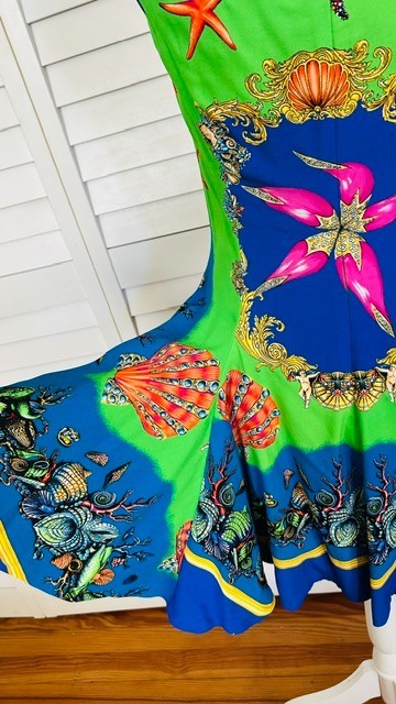 VERSACE 2021 Runway Tresor de la Mer Starfish Dress Viscose Cellulose IT42 M