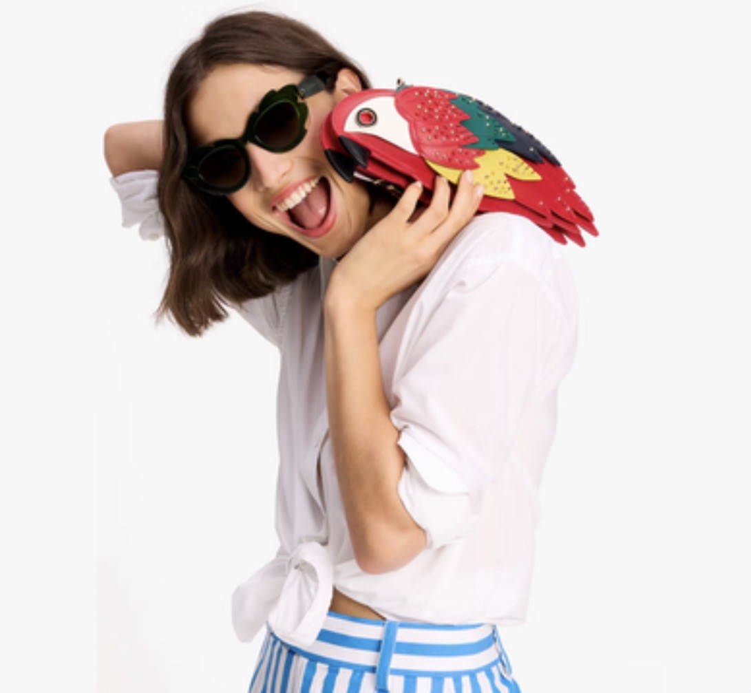 NWT Kate Spade Rio Parrot Leather Crossbody Purse PXRUA370 $458 w/Dust Bag
