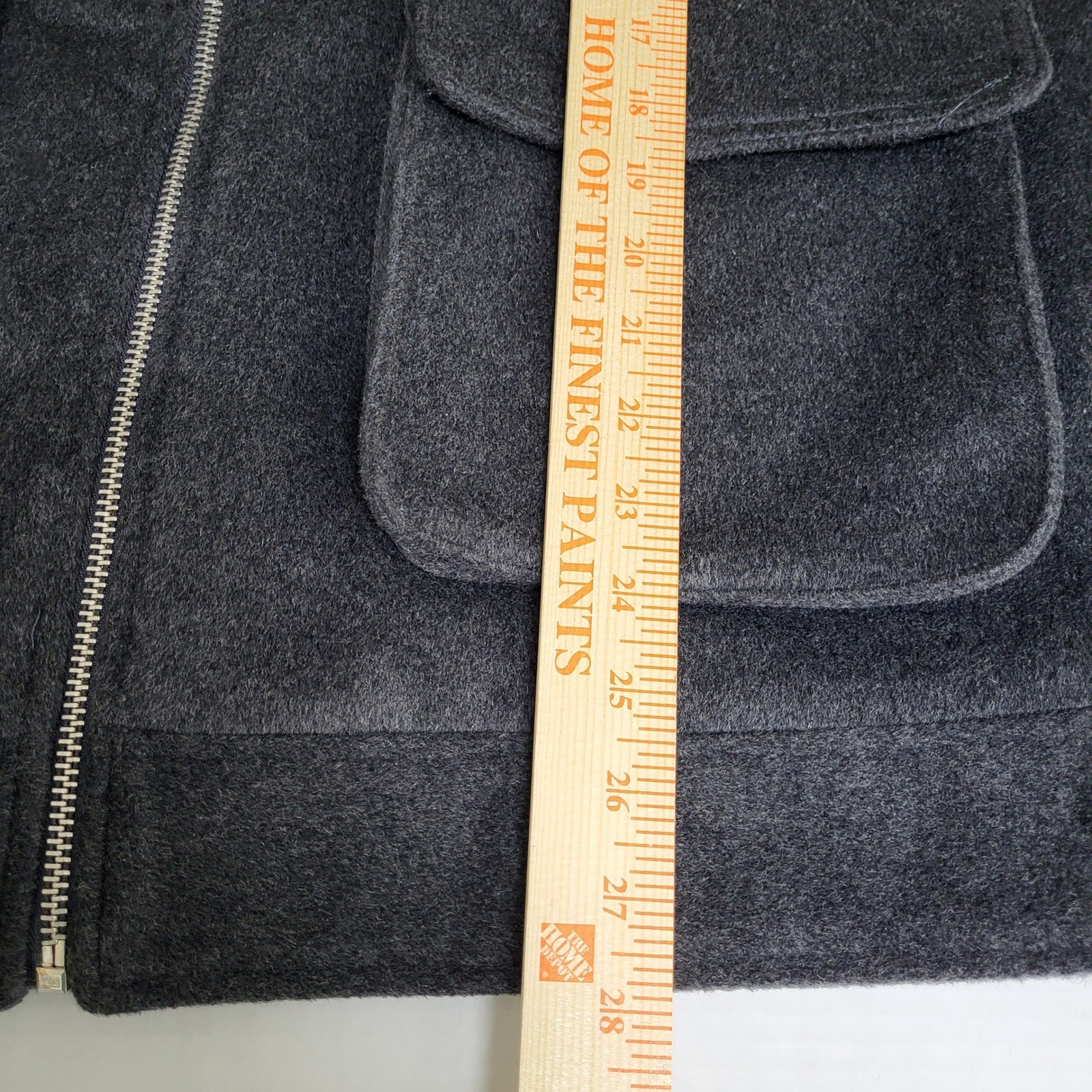 MODE OF ONE Mens XL Heather Gray Wool Blend Bomber Jacket Full Zip Pockets NWT
