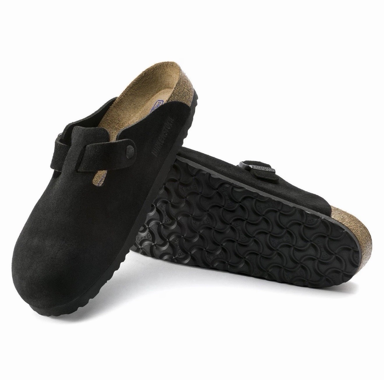 Birkenstock Boston Men’s Black Suede US 9 Mens, 11 Womens,