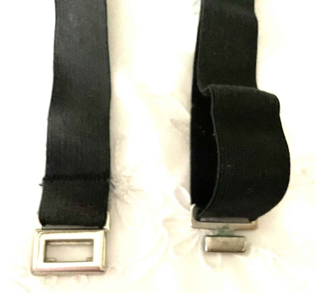 Kids Black Belt Elastic Stretch Adjustable Clip Interlocks Good Condition