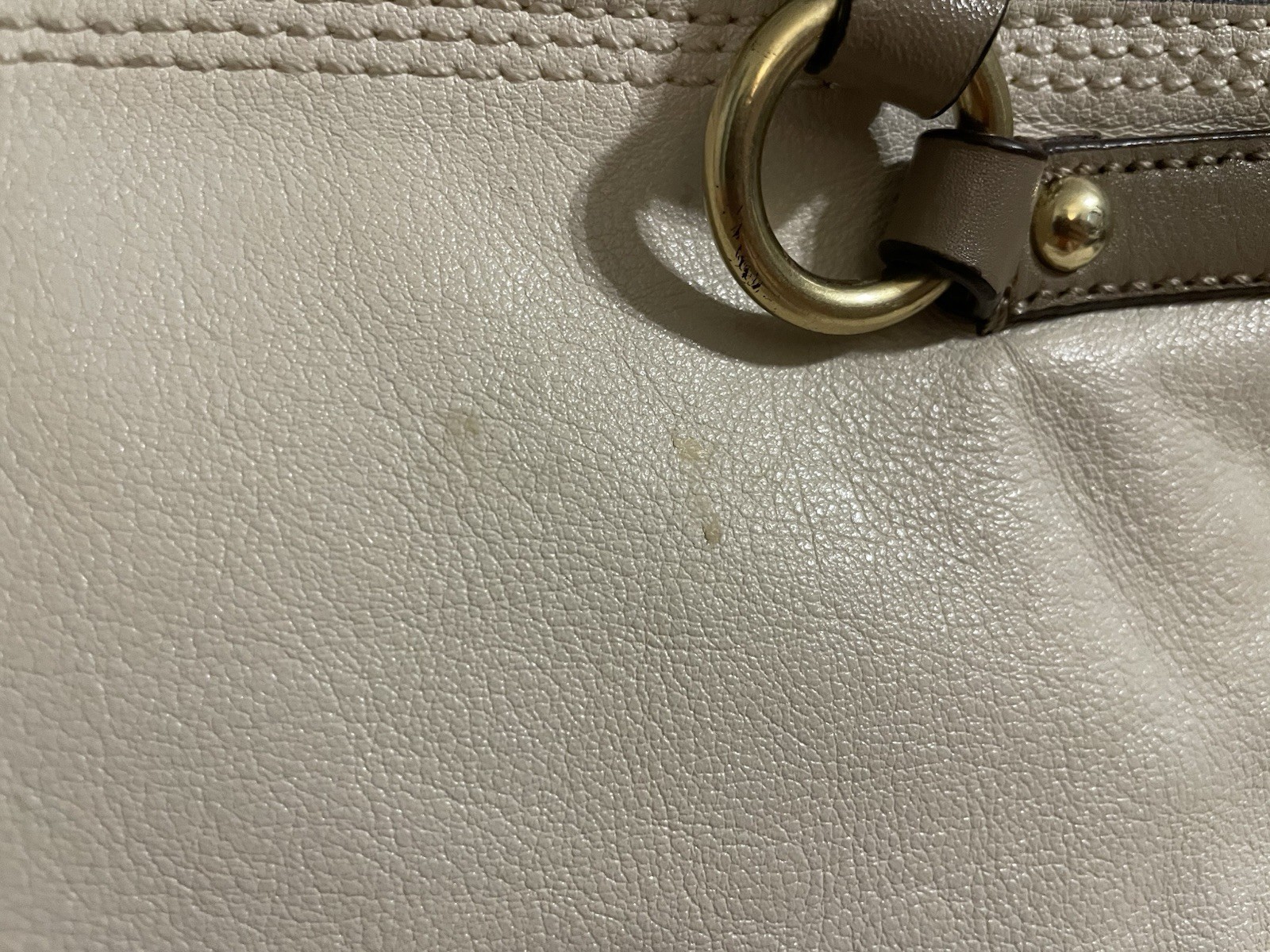 Coach Madison Colorblock Kara Carryall Satchel Parchment and Kiwi Gold Hardware
