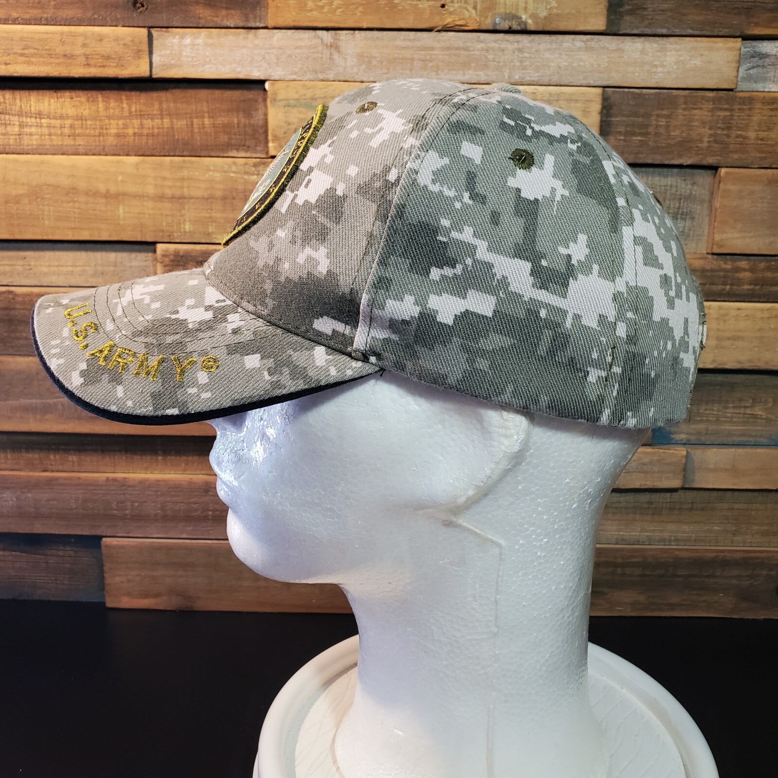 U.S. Army Hat Strap Back Digital Camo JM Warriors Military Baseball Maga Trump