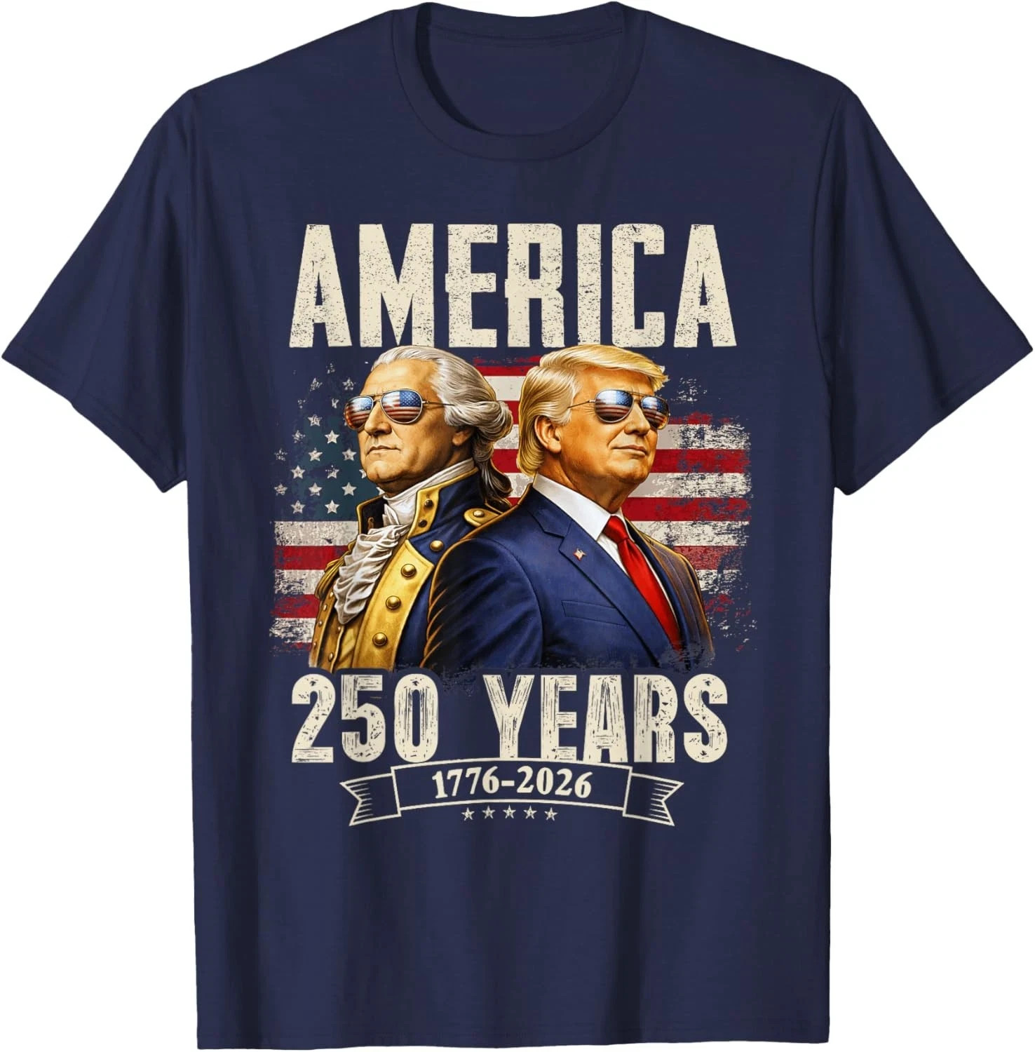 America 250th Anniversary Trump Washington T-Shirt