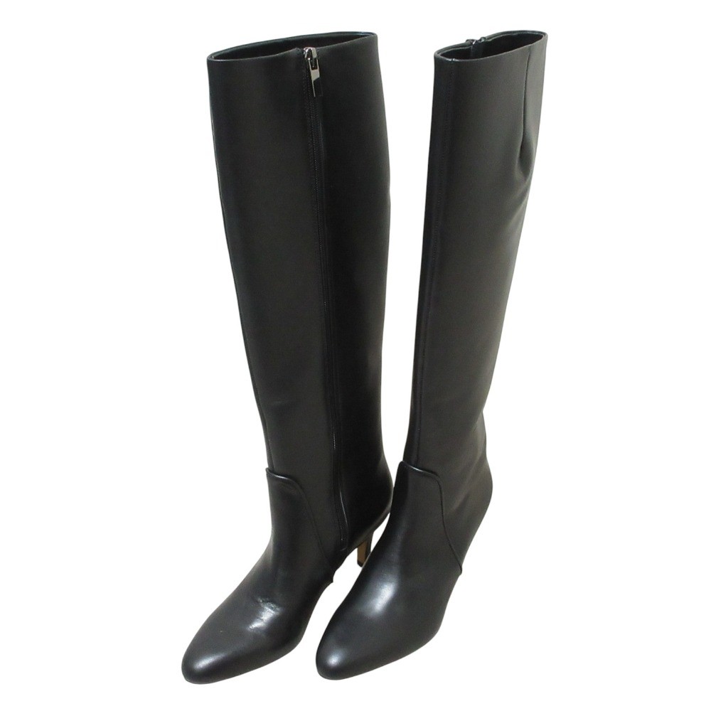 ALUNE SEVEN TWELVE THIRTY Leather Long Boots, 9.3 inches, Black Women USED