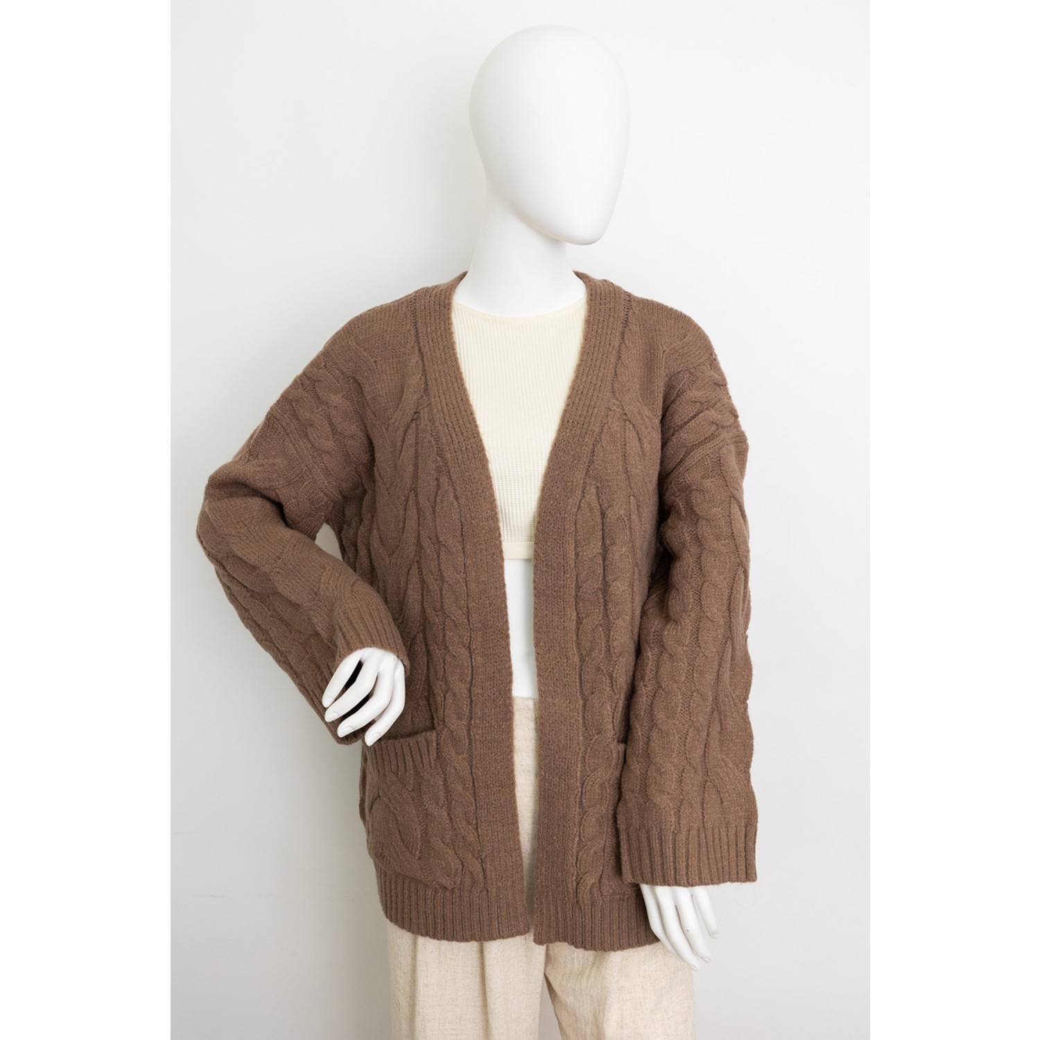 Dreamy Days Cable Knit Open-Front Cardigan – Cozy & Stylish for All Seasons