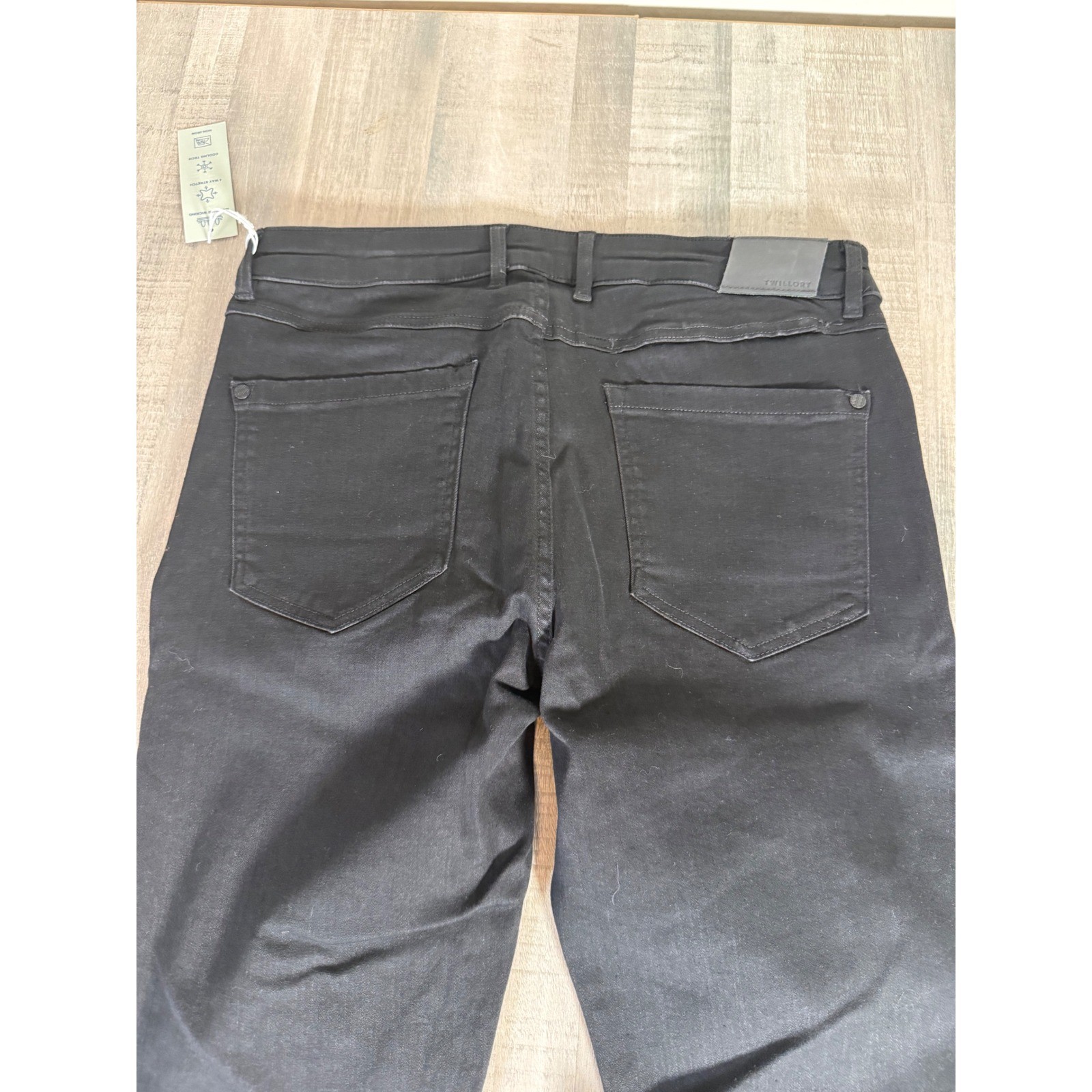 Twillory Performance Technical Denim Mens 32×32 Black Trim Fit Stretch Pants NWT