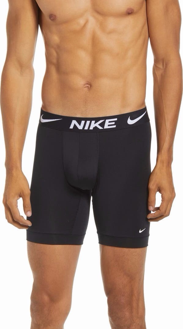 Nike Essential Micro Long Leg Boxer Briefs 3-Pack – Black Men’s Size L Open Box