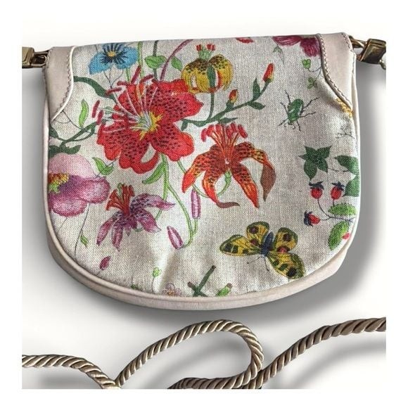 GUCCI Flora Canvas Mini Saddle Crossbody – Michele Era