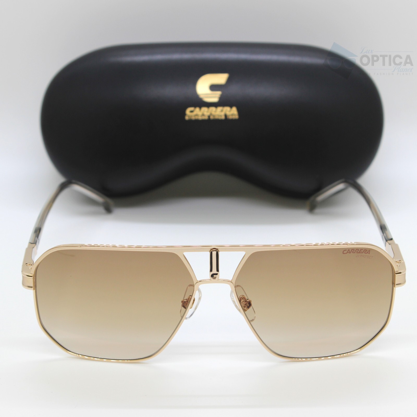 NEW Carrera 1062/S Sunglasses Gold Metal Navigator / Brown Gradient Lens – J5G