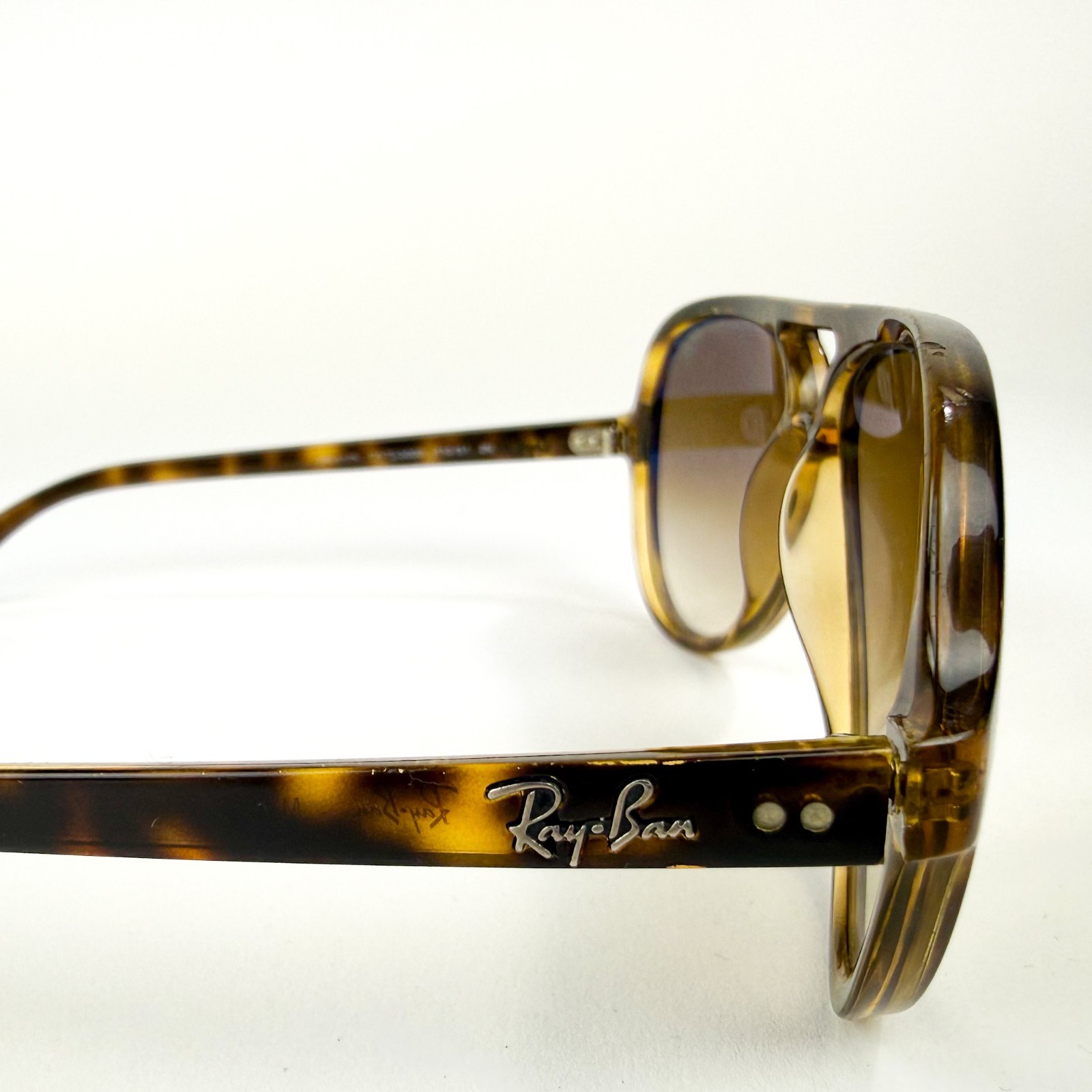 Ray-Ban Cats 5000 Classic Aviator Sunglasses Tortoise Frame Matte Havana