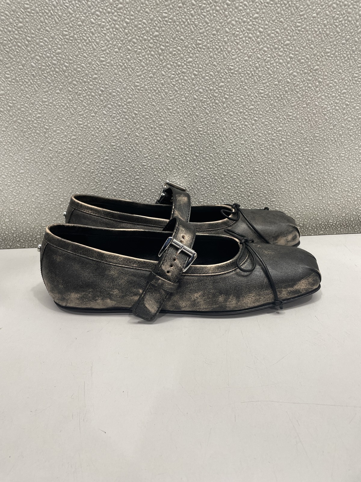 Ann Demeulemeester Zoey Ballerinas Pleated Square Toe Flat Women’s US 8
