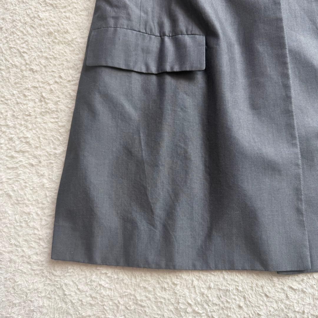 Max Mara Long Tailored Jacket, Women’s, Cotton, Gray, Size S