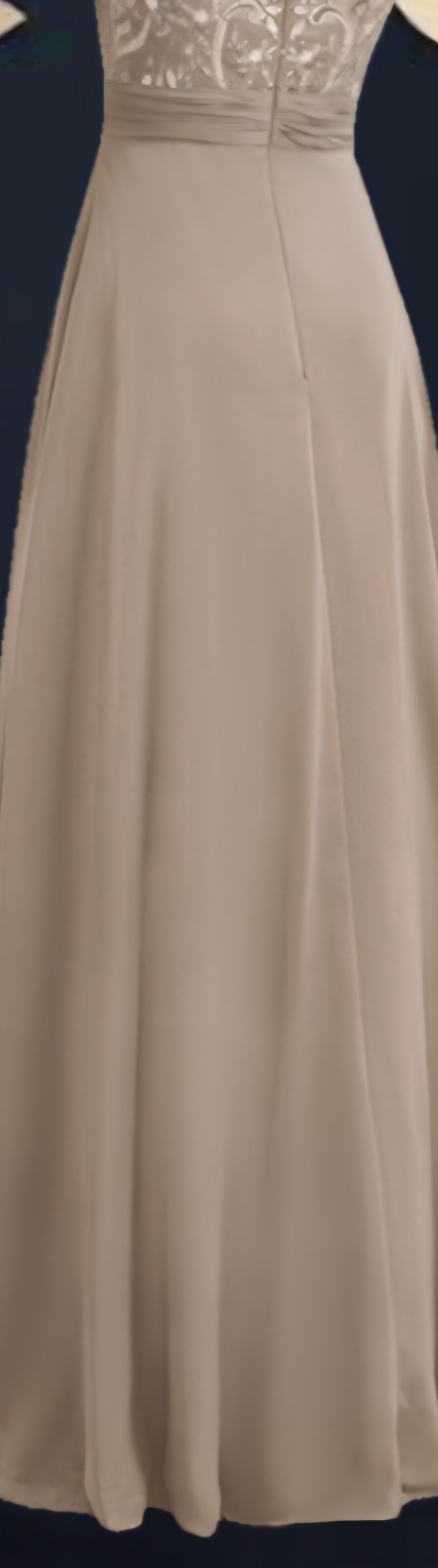 JJ’s House Mother of the Bride Dress Taupe Size 10 Long Elegant Chiffon