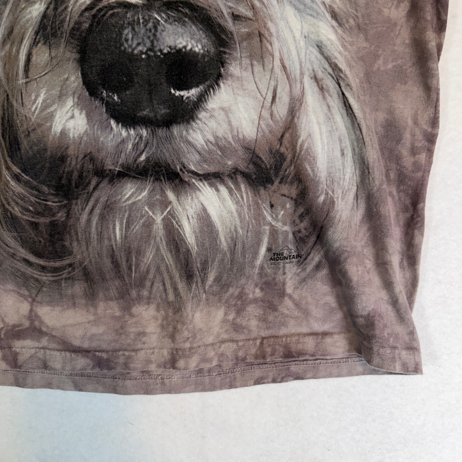The Mountain Scottish Terrier Dog Tie Dyed Brown All Over Print T-shirt Medium