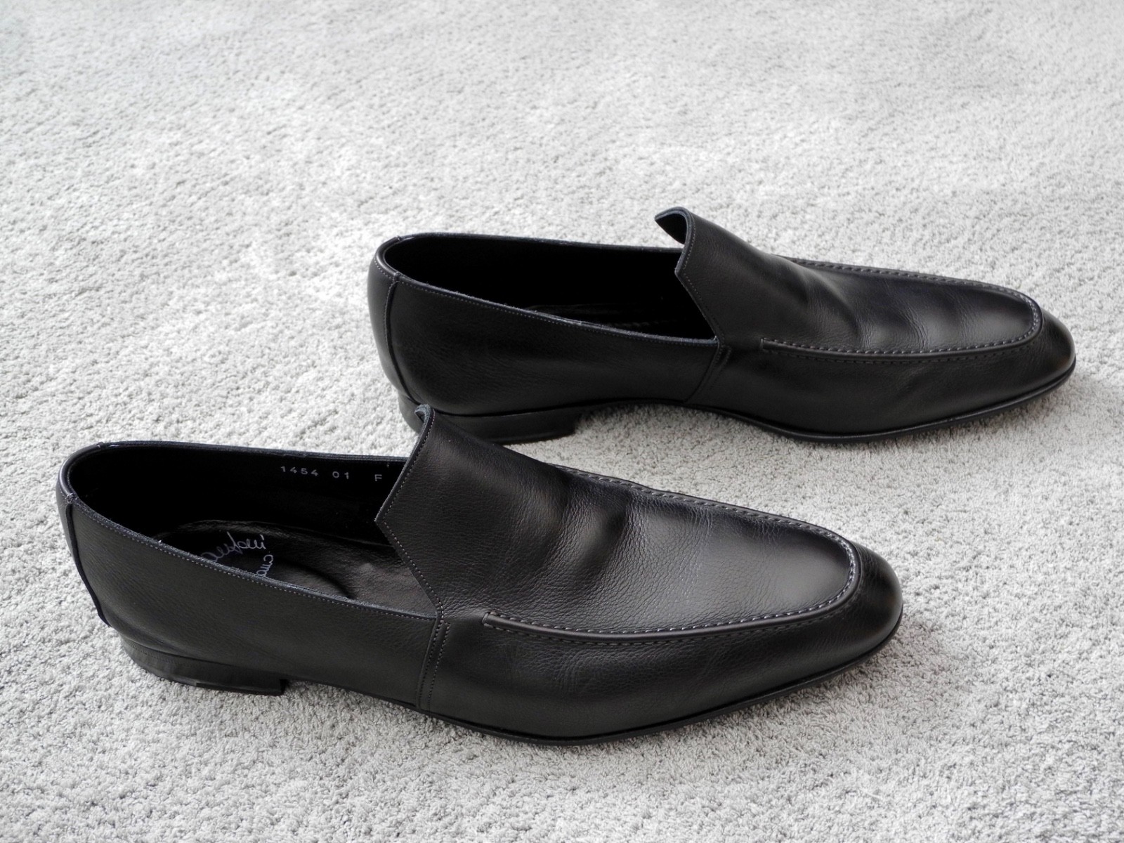 Santoni slip on Hungary, black, size 11 1/2