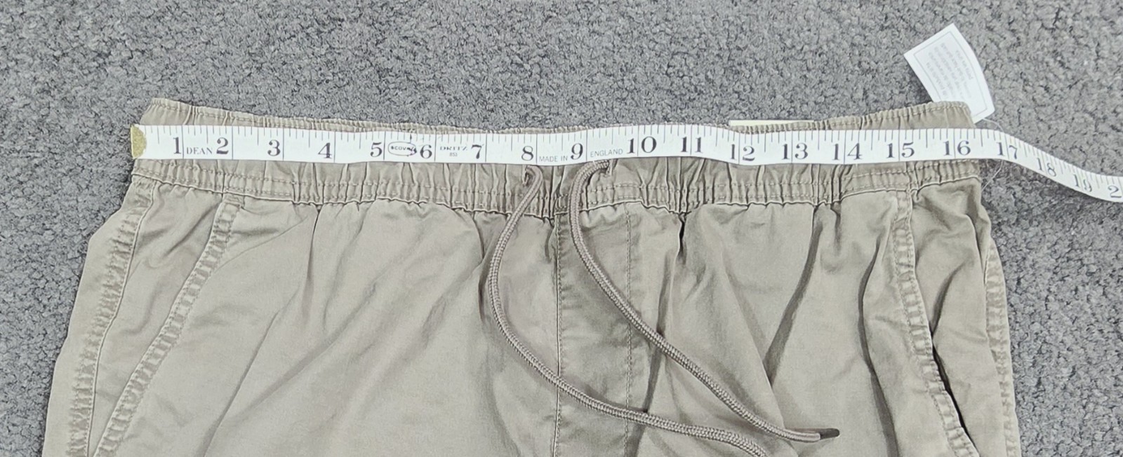 Men’s Jogger Pants Size M 32-34 Light Taupe Twill Elastic Waist No Boundaries