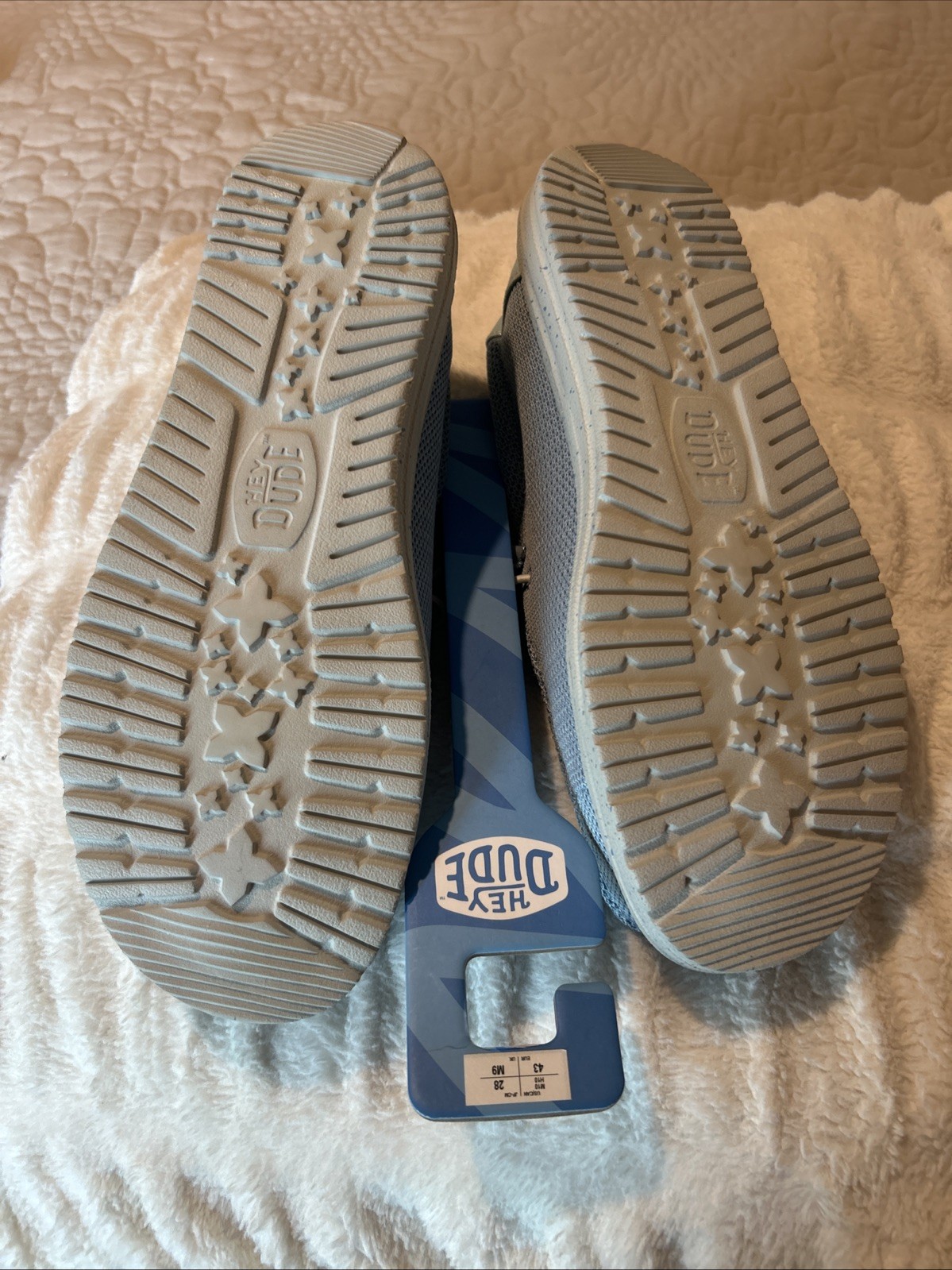 Hey Dude Wally Stretch Sox Men”s Shoes – Cloud Blue/Dawn Blue US 10