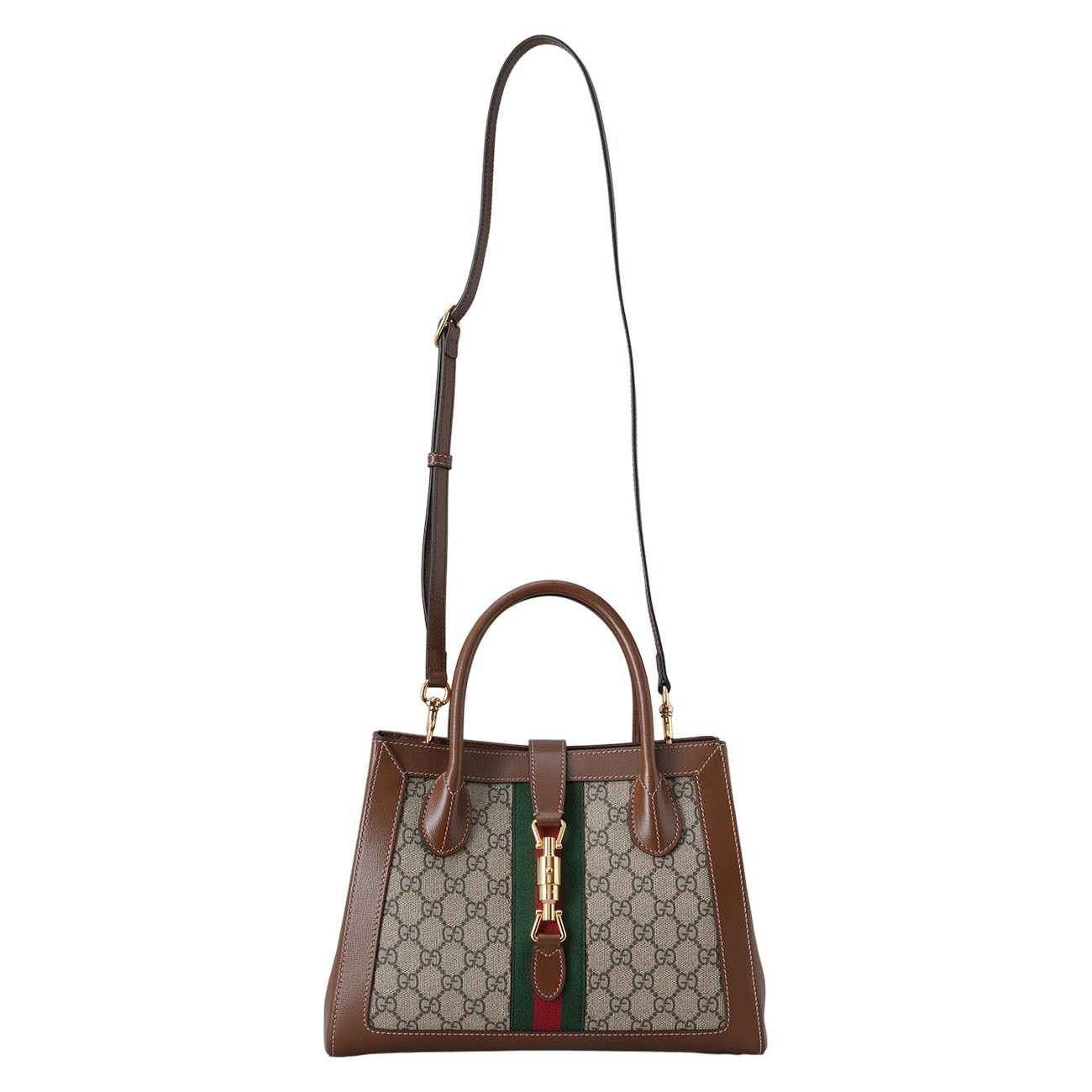 GUCCI Jackie 1961 Medium Web GG Supreme Canvas Tote Bag 649016 100% Authentic