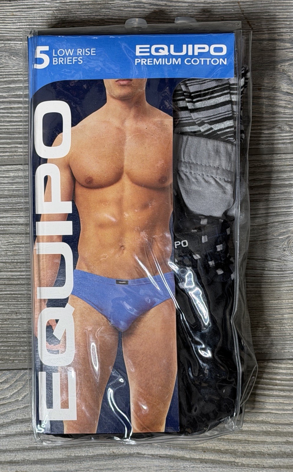 Men Equipo 5-Pack Low Rise Bikini Briefs No Fly Premium Cotton Underwear Small