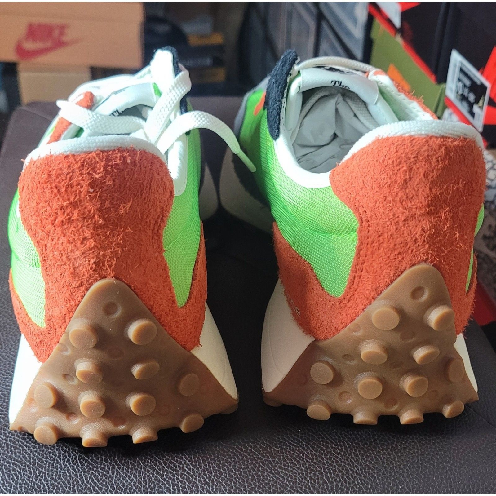 New Balance 327 MS327SFA Green Orange Gray Men’s Size 10 Lifestyle Shoes New