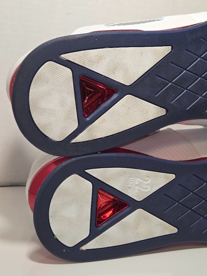 Reebok Legacy Lifter Powerlifting 22MM Shoes Men 12 White/Olympic Red Weightlift
