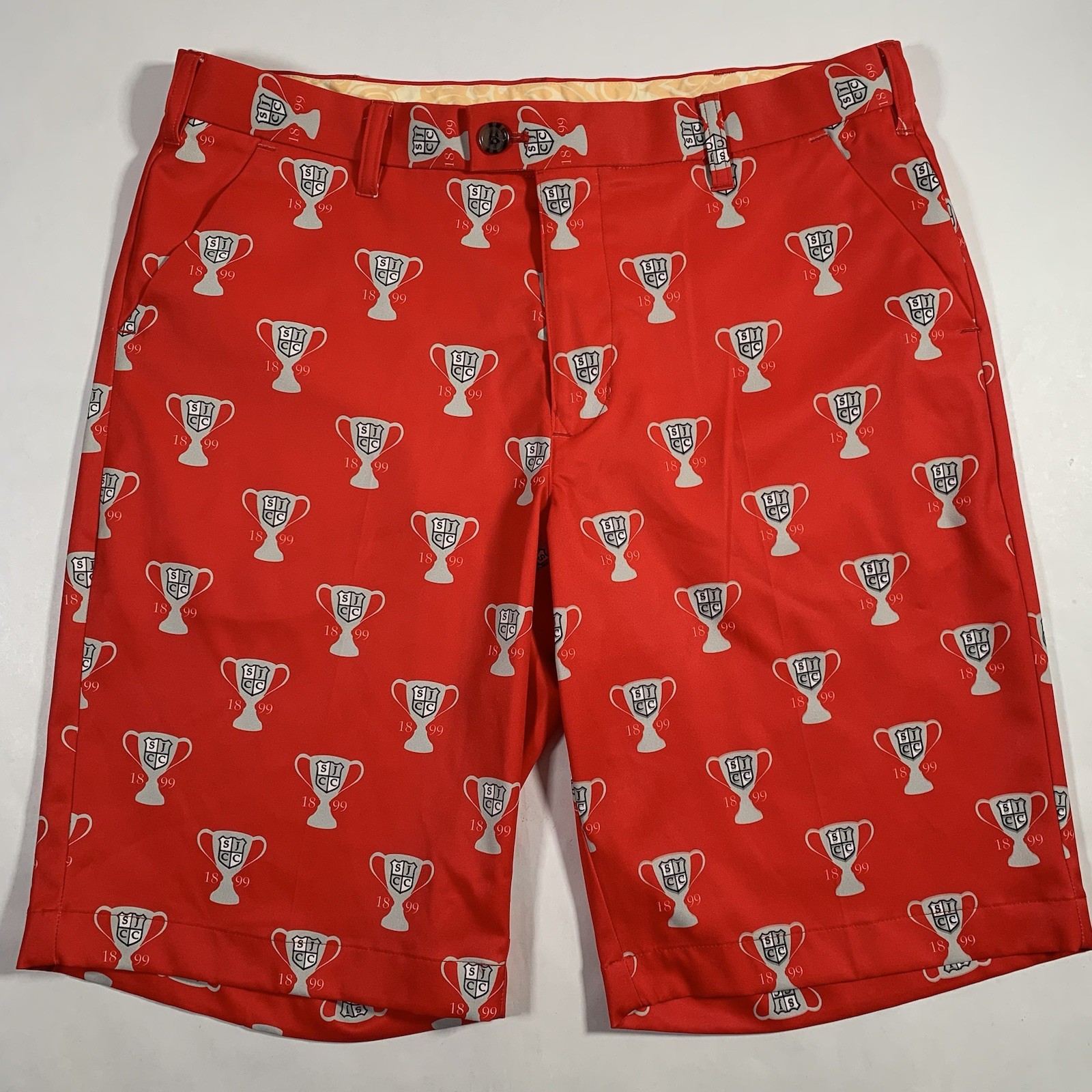 Loudmouth San Jose Country Club SJCC Golf Shorts Mens Sz 34 Red