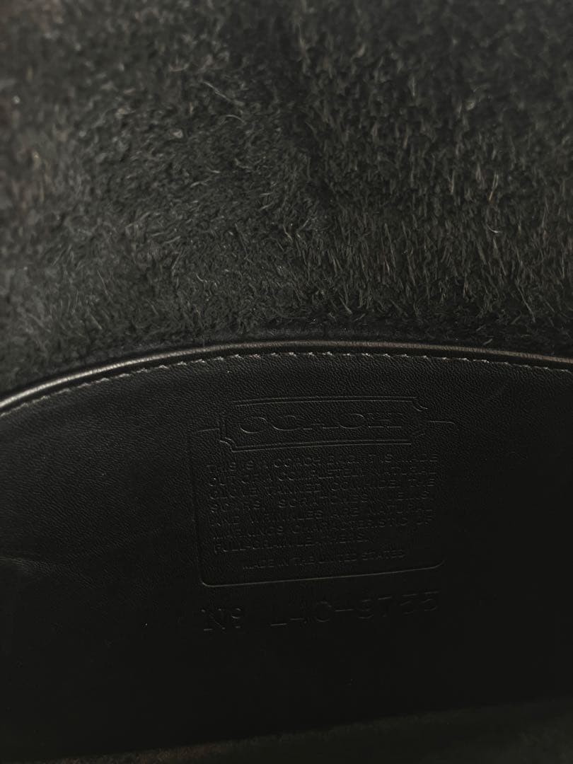 Coach Old Leather Shoulder Bag Black 9.3 x 5.9 x 1.4 inches Used